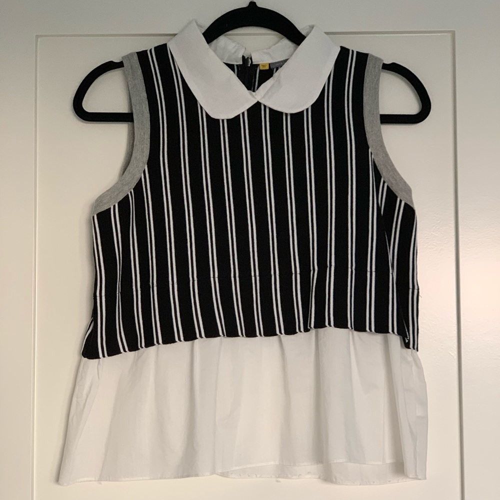 Striped blue and white blouse